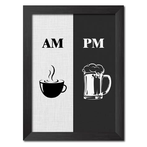 inspire TA Coffee AM PM Quotes Wall Frames Coffee Motivational Photo ...