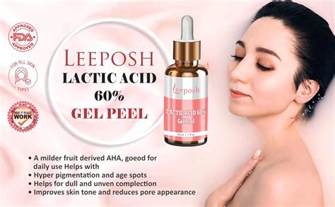 Leeposh 60% Lactic Acid Peel Gel kit Lactic Peel Rejuvenating Anti ...