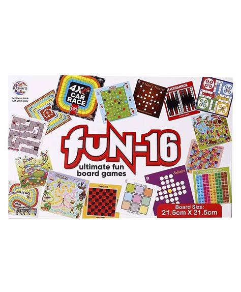 Buy RATNA'S FUN-16 Board Game Family Fun Game 16 Board Games in ONE ...
