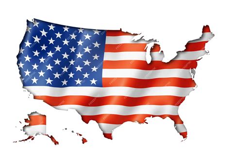 United states flag map | Premium Photo