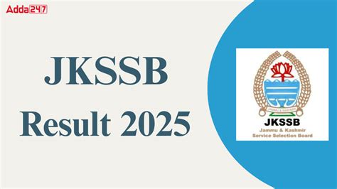 JKSSB Various Posts Result 2025 Out, Direct Link to Download PDF at ...