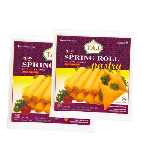 Buy veenas TAJ Spring Roll Pastry | 10/'' | 600G | Frozen | Spring Home ...