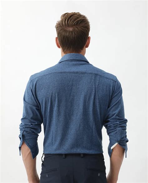 Rare Rabbit Men's Bler Blue Cotton Blend Plain Regular Fit Full Sleeve
