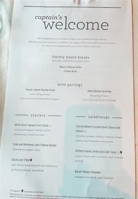 Regal Princess Restaurant Menus And Review - Cruising With Kids