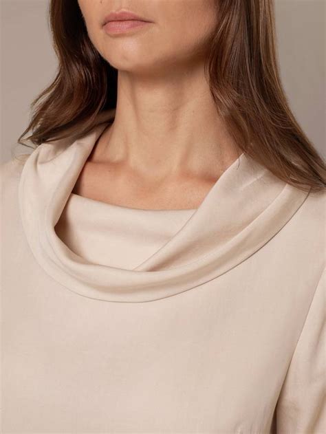 Celtic & Co. Drape Cowl Neck Top, Oyster