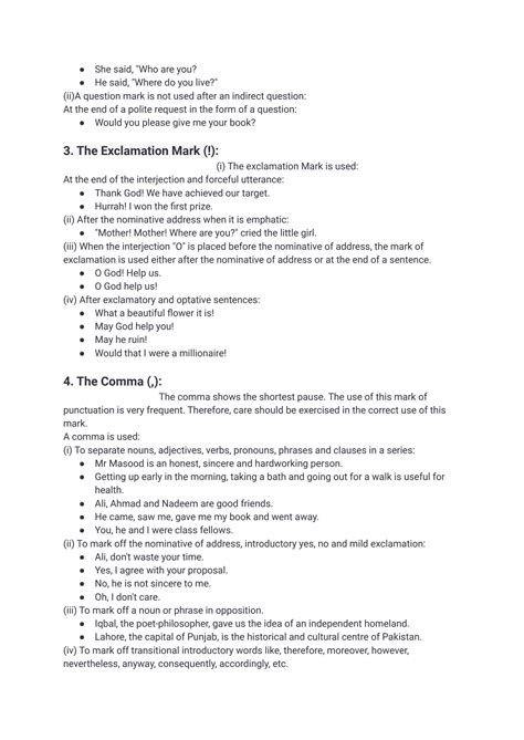 Punctuation Examples 的图像结果