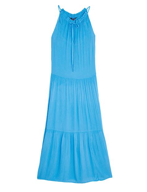 Buy High Neck Midaxi Tiered Beach Dress at Marks & Spencer
