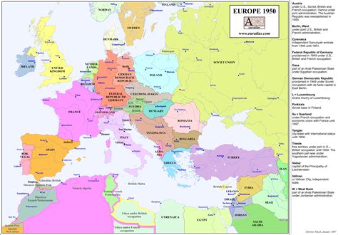 Euratlas-Info: Europe 1950 - map of europe in 1975