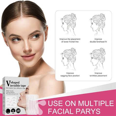 Buy 100 PCS Face Lift Tape, V-Line Face Tape Lifting Invisible, Face ...