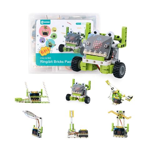 6-in-1 Ring:bit Kit Microbit Kit With 6 Building Brick Models – REES52