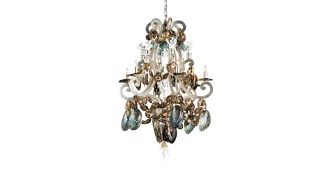 Currey and Company 9877 Silvio 6 Light Chandelier with Ornate Shell ...