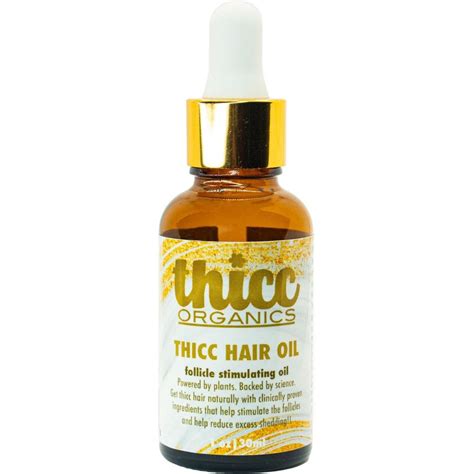 (Preorder) Thicc Hair Oil by Thicc Organics Follicle Stimulating, DHT Blocking, Beauty ...
