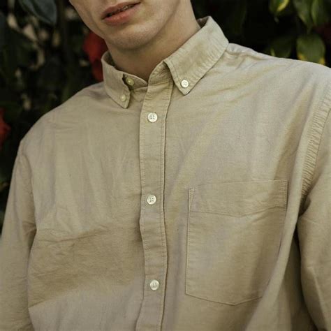 Beige / cream men’s long sleeve shirt as seen in... - Depop
