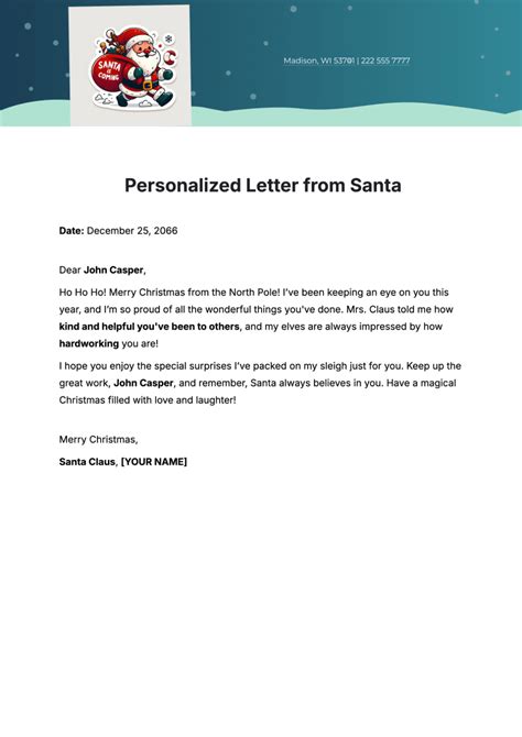 Free Santa Letter Templates, Editable and Printable