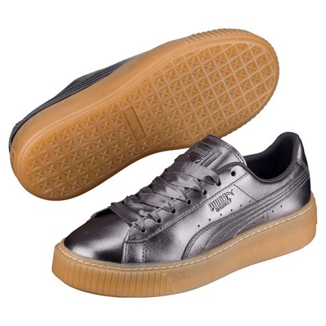 Buy Puma Basket Platform Luxe Women's Grey Sneakers - 6 Online