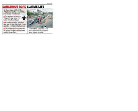 Pillion rider dies as truck hits bike on Katraj bypass