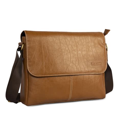 Tan Leather Messenger Bag – Kinnoti