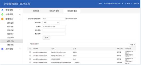 中国电信21CN企业邮箱-邮件归档专题