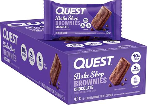 Amazon.com: Quest Nutrition Bake Shop, Chocolate Brownies, 10g Protein ...