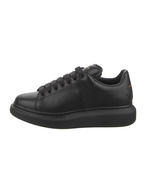Alexander McQueen Leather Sneakers - Black Sneakers, Shoes - ALE150192 ...