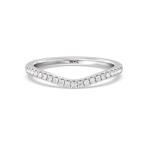 Tapering Side Diamond Accent Wedding Band – WithClarity India