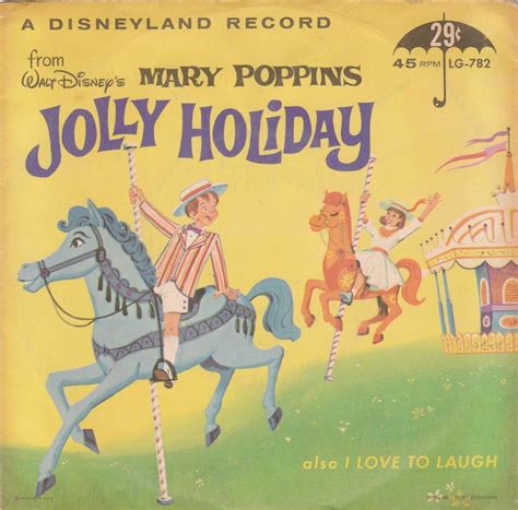 1964 Walt Disney Mary Poppins Jolly Holiday Disneyland 45 RPM Used ...