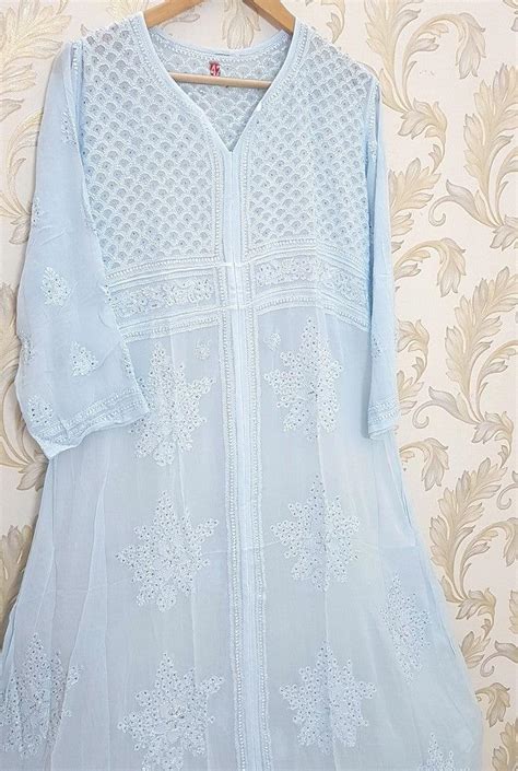 Chikankari Viscose Georgette Anarkali