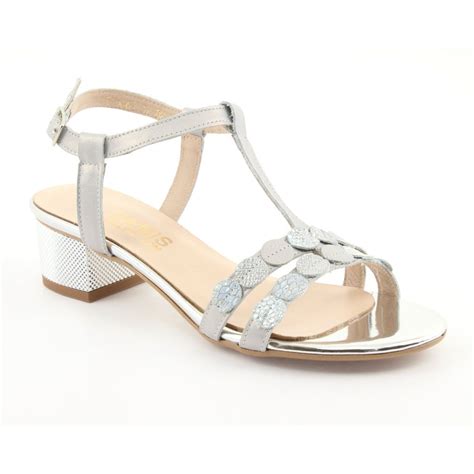 Sandals for women stripes Gamis 3661 gray pearl grey