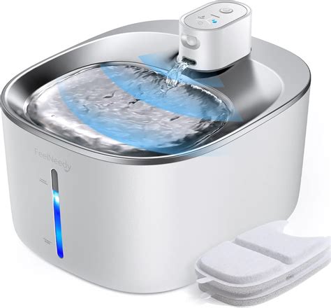 FEELNEEDY Wireless Cat Fountain with Motion Sensor Battery Operated ...