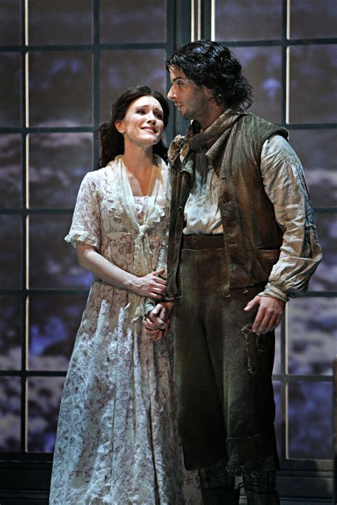 Sara Jakubiak as Catherine Earnshaw and Lee Poulis as Heathcliff in The ...