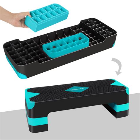 STEPPER AEROBICA PEDANA STEP REGOLABILE 2 LIVELLI CARDIO FITNESS YOGA - Foto 4