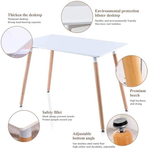 Buy OKAKOPA Mid Century Green Dining Table Set for 4, Dining Room ...