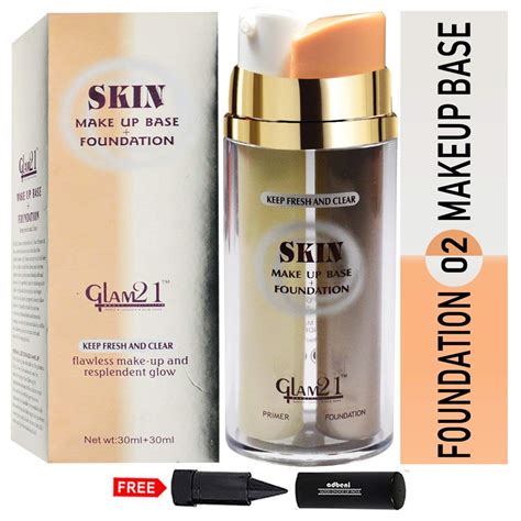 Buy Glam 21 Skin Makeup Base Primer and Foundation FP2001-02 with ...