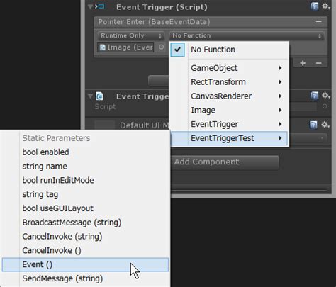 Event Trigger Unity 的图像结果
