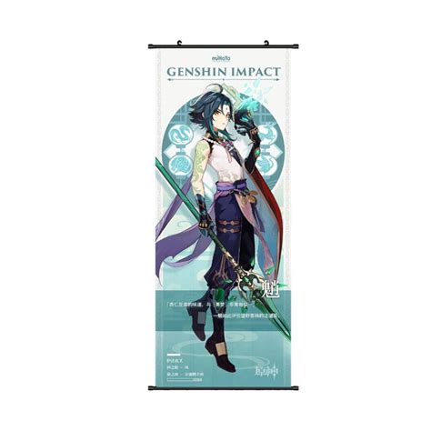 Buy Riapawel Genshin Impact Game Poster, Cartoon Game Characters Scroll ...