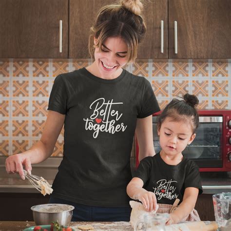 Better Together Matching Family Black Cotton T-shirts