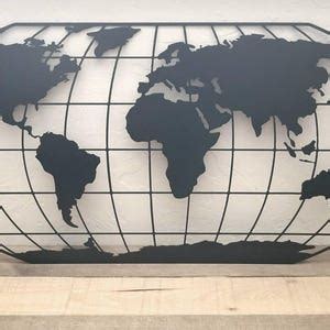 Buy Metal World Map Wall Art Steel Map of the World Travel Gifts World ...