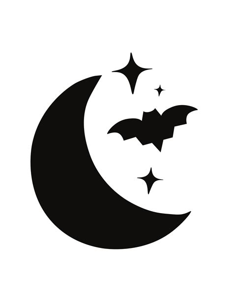 Moon And Stars Pumpkin Stencil