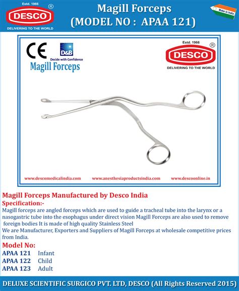 Magill Forceps Manufacturer, Exporter and Supplier India