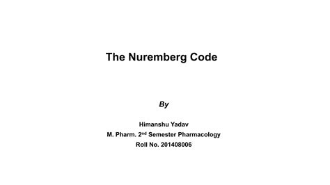 Image result for Code Nuremberg Explication