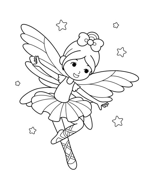 Ballet Fairy Coloring Page