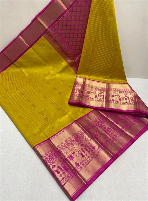 ORIGINAL KUPPADAM KANCHI BORDER KUPPADAM PATTU SAREE-KUPPSSK001MYP ...