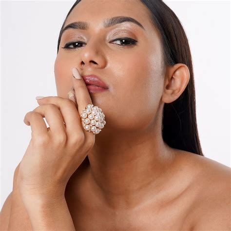 Buy Joker & Witch Naida White Pearl Gold Ring Online