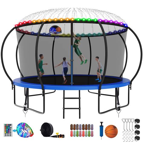 Kumix Trampoline for Adults and 7-8 Kids, 14FT Trampoline with ...