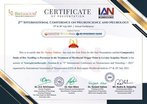 Faculty Achievements | DPU College of Physiotherapy