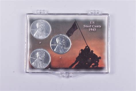 High Grade 1943 P D S Complete Set Lincoln Wheat STEEL WWII 'Silver ...