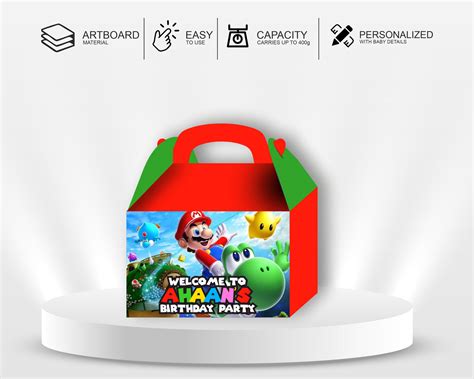 Super Mario Theme Goodie Return Gift Boxes | Birthday party decor ...