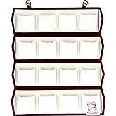 Buy atorakushon Velvet Maroon Women's 12 Pair Earring Storage Box ...