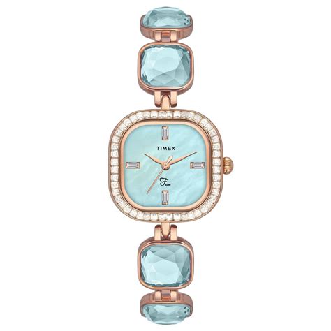 TIMEX Fria Analog Watch for Women with Mother of Pearl Cushion Dial ...