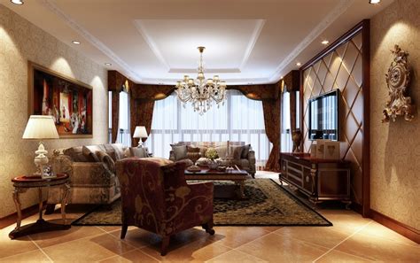 精美面积80平欧式二居客厅实景图片装修图大全-土巴兔装修效果图